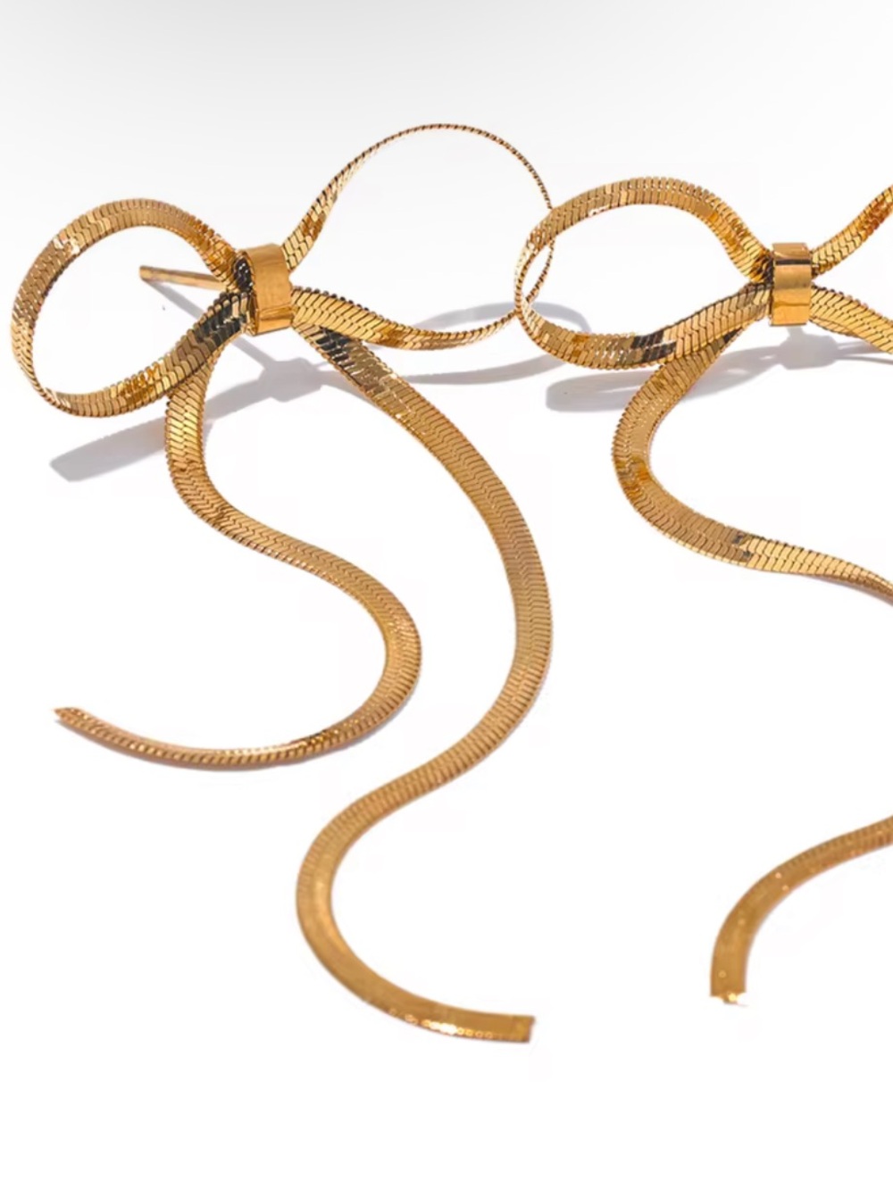 Large Ribbon Earrings - Picture 5 of 10